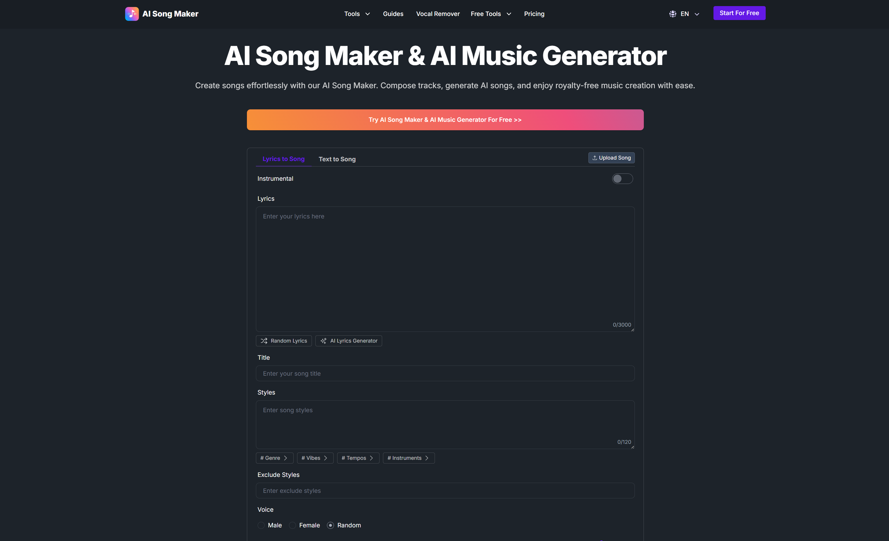 AI Song Maker - AItrendytools